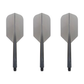 Darts Corner Condor Integrated Flight & Stem - Zero Stress - Slim - Long Transparent Black - 1 Set (3)