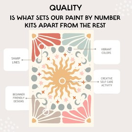 The Good Seed Co Paint by Number Kit for Adults on Canvas with Magnetic Frame - Perfect DIY Craft Kit for Stress Relief & Anxiety Reduction - Includes Acrylic Paints, Quality Brushes & Instructions