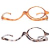 JM 2 Paar Make-up Lesebrille Vergrößern Flip Down Kosmetikleser für