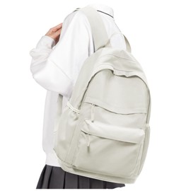 VGCUB School Backpack Teenager Girls School Bag Waterproof Lightweight Backpack Women for School Teenager Girls Boys School Bag Women's Backpack Casual Daypacks Aesthetic, A4 Beige, L