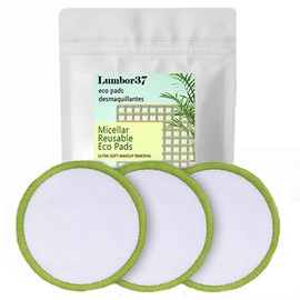 Lumbor37 Almohadillas Desmaquillantes Reutilizables,Active Ecopads Pads Desmaquillantes De Algodon Almohadilla Ecológica Ultra Suave Para Toda La Piel