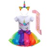 Nuolich Little Girls Unicorn Birthday Party Outfit, Unicorn Tutu Dress,