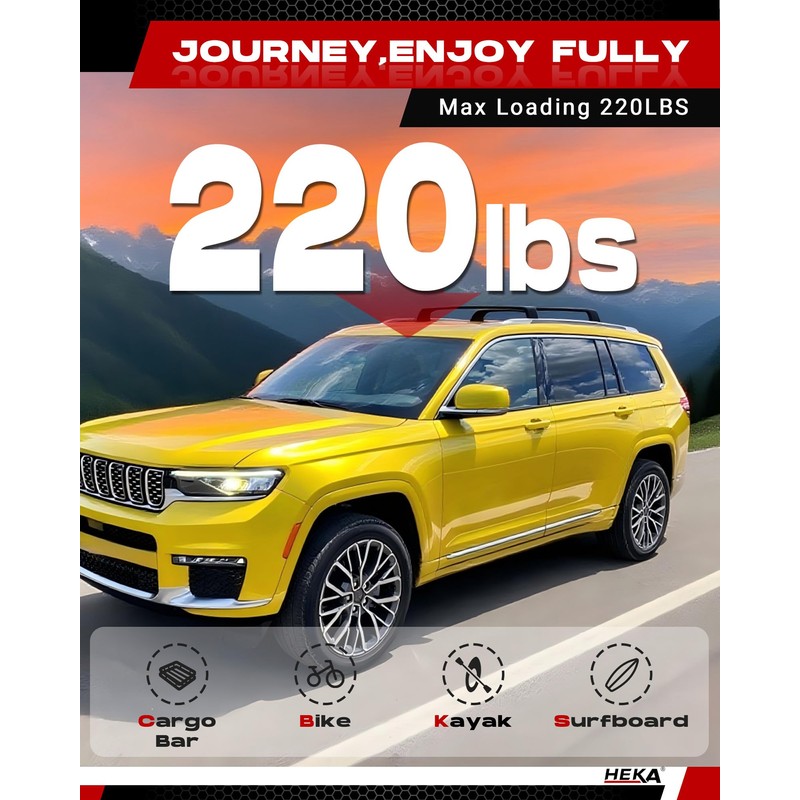 220lb Roof Rack Cross Bars Fit for Grand Cherokee L