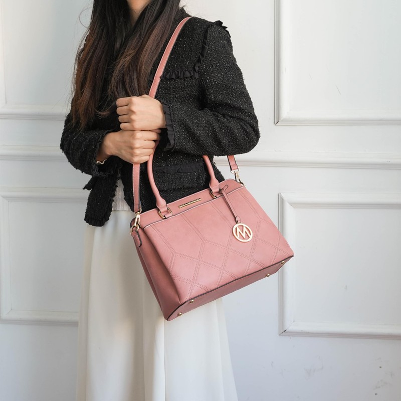 MKF Collection Tote Bag for Women, Vegan Leather Top-Handle Satchel