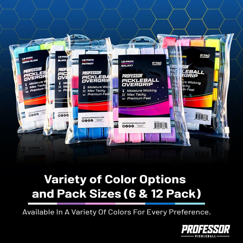 Professor Pickleball P-Tac Overgrip Patriot - 12 Pack