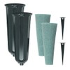 2pcs Cemetery Vase with a Stake and Foam Inserts, Plant