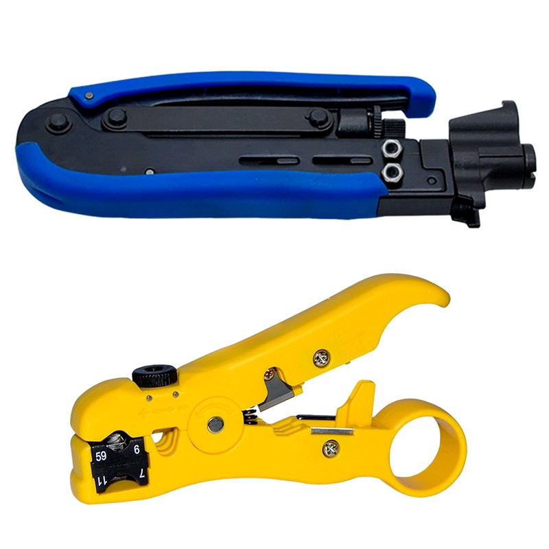 Gaobige Coax Cable Crimper Tool Kit, Coaxial Compression Tool for