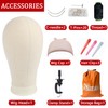 XTREND 21"-24" Canvas Block Mannequin Head for Making Weft/Wig/Hair Extension,