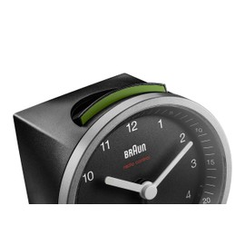 Braun Radio-Controlled Alarm Clock, Plastic, Black/Silver, Normal
