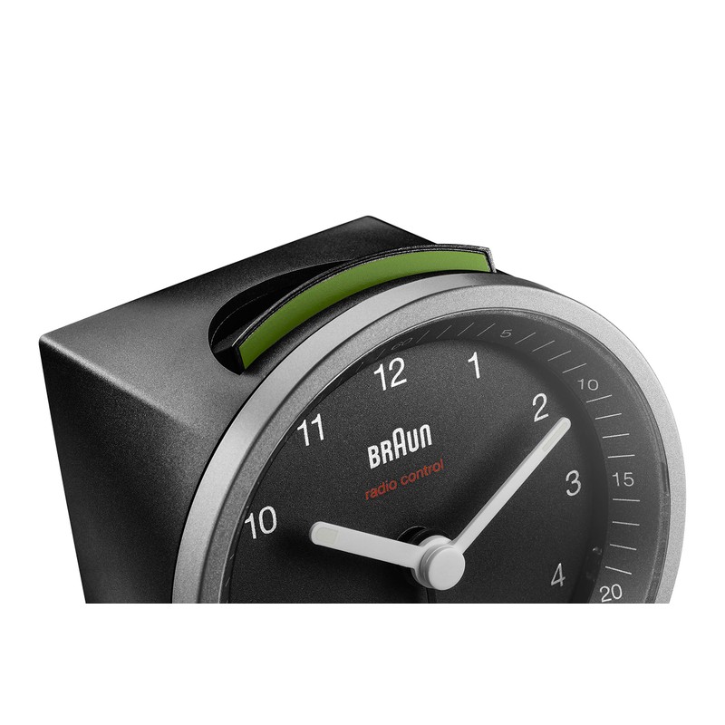 Braun Radio-Controlled Alarm Clock, Plastic, Black/Silver, Normal