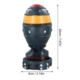 Litinliv Mini Nuke Bomb Storage Box, Vintage Box,Retro Decorative Boxes 3D Resin Craft Model,Mini Nuke Fallout Figurine Statue Resin Rocket Model, Creative Resin Handmade,for Storing Keys, Ornaments