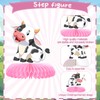 9 Pcs Pink Cow Honeycomb Centerpieces Farm Animals Cow Table