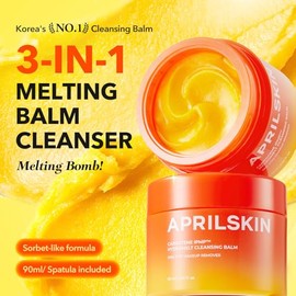 Aprilskin Carrotene IPMP™ Hydromelt Cleansing Balm| Vegan, Cruelty-Free | Non-comedogenic, acne-friendly, moisturizing finish | 3.04 fl.oz. (Spatula i