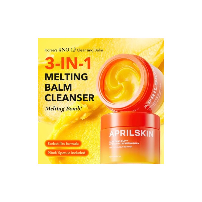 Aprilskin Carrotene IPMP™ Hydromelt Cleansing Balm| Vegan, Cruelty-Free | Non-comedogenic,