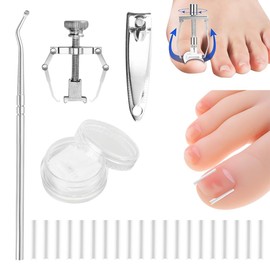 50 Pieces Painless Toenail Straightening Strips + Ingrown Toenail Corrector + Toenail Lifting Stick Ingrown Toenail Correction Kit Treatment Ingrown Toenail Kit