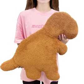 1 Pack of Dino Nugget Pillow – Dinosaur Chicken Block Plush Toy, Perfect for Dinosaur-Themed Party Decorations, Mother's Day Gift, and Sure to Be Praised.