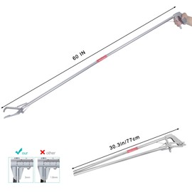 XINGTS 60" Snake Grabber Tool,Collapsible Snake Catcher Grabber,Snake Tongs,Snake Handling Tools,Snake Grabbers for Rattlesnakes,Multi-Functional Hook, Tongs, Pole