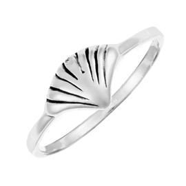 Silverly Women's 925 Sterling Silver Small Cockle Seashell Stackable Ring