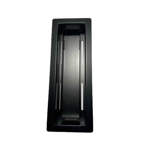 3x10 Metal Aria Floor Register Matte Black, Air Vent, Flush