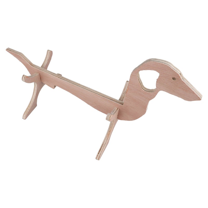 Dachshund Dog Shaped Wine Rack Wooden Wine Bottle Display Stand