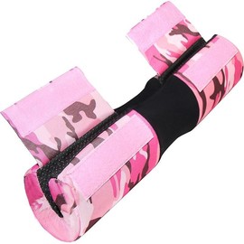 Barbell Pad for Squat, Hip Thrust - Perfect for Gym Workout Smith Machine Thruster Weightlifting - Relieves Neck and Shoulder Pain - Thick Foam Cushion - Colour: Camo Pink