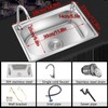 Stainless Steel Sink Wall Mount Commercial Hand Washing Station Prep