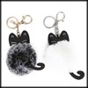 White Fang AZ095 Women's Key Ring, Charm, Keychain, Cat, Animal,