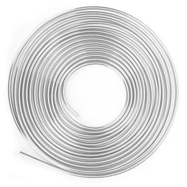 25ft Brake Line Tubing Copper Nickel Plated 3/16in OD Coil Roll for Hydraulic Braking Fuel System(Silver )