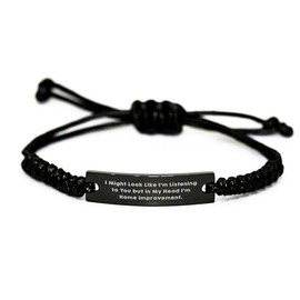 Home Improvement Enthusiast Funny Gift for Friends and Family - Inspirational Rope Bracelet Home Improvement Love Home Improvement Home Improvement Unique Christmas Unique Gifts for Men Women