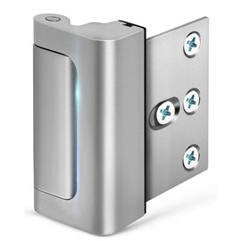 EverPlus Home Security Childproof Door Reinforcement Lock with 8 Screws and 3 Inch Stop Withstand 800 lbs for Inward Swinging Door, Upgrade Night Lock to Defend Your Home (Silver)