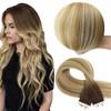 Full Shine Invisible Virgin Tape in Hair Extensions Color 3/8/22