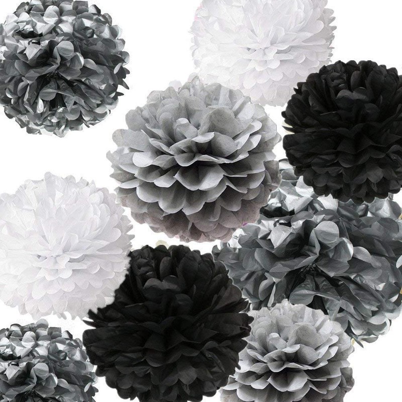 Lightingsky - 10 pompones de papel para decoración del hogar,