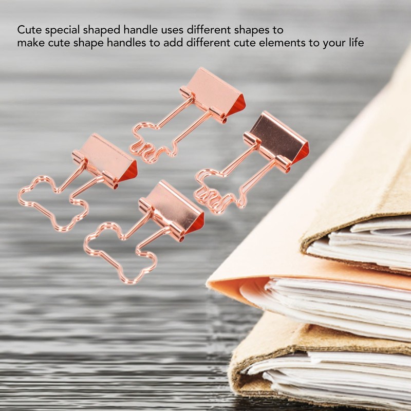 30 Pcs Binder Clips Powerful Clamping Force Deer Bone Shapes