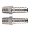 Quick Connectors for Fluted Hoses, 2 Pieces 1/4" Stainless Steel