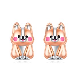 Butterfly/Dragonfly/Corgi/Monkey Stud Earrings for Women 925 Sterling Silver Earrings Jewellery Gift, Sterling Silver, Cubic Zirconia