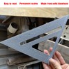 7 Inch Aluminum Rafter Square - Double-Sided Engraved Scales, Precision