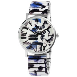 Raptor Colorful Edition Damen-Uhr Zugband Edelstahl Motiv Bunt Print Analog Quarz RA10205