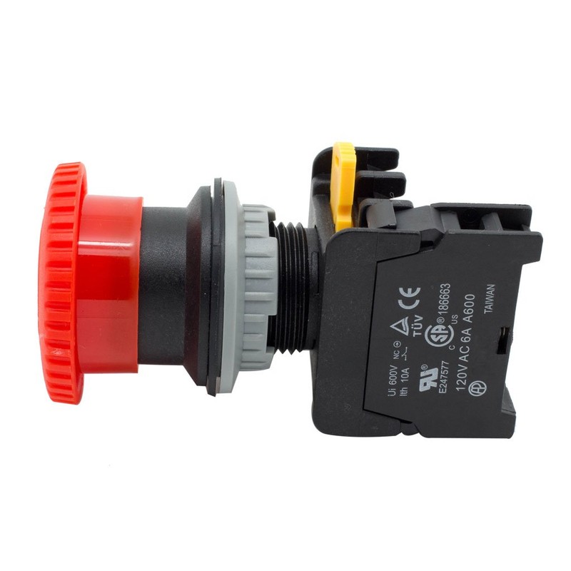 Alpinetech LMB30 Red 30mm 1NC Emergency Stop Push Button Switch
