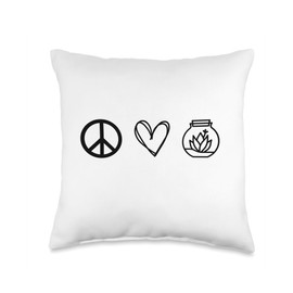 Peace. Love. Terrariums. funny Terrarium creator humor Throw Pillow