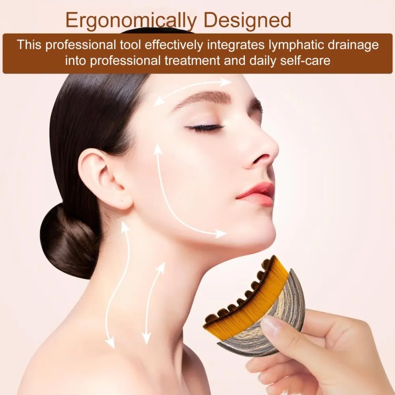 Linfático Contorno Facial Cepillo + Seis Patas Cuerno Masaje