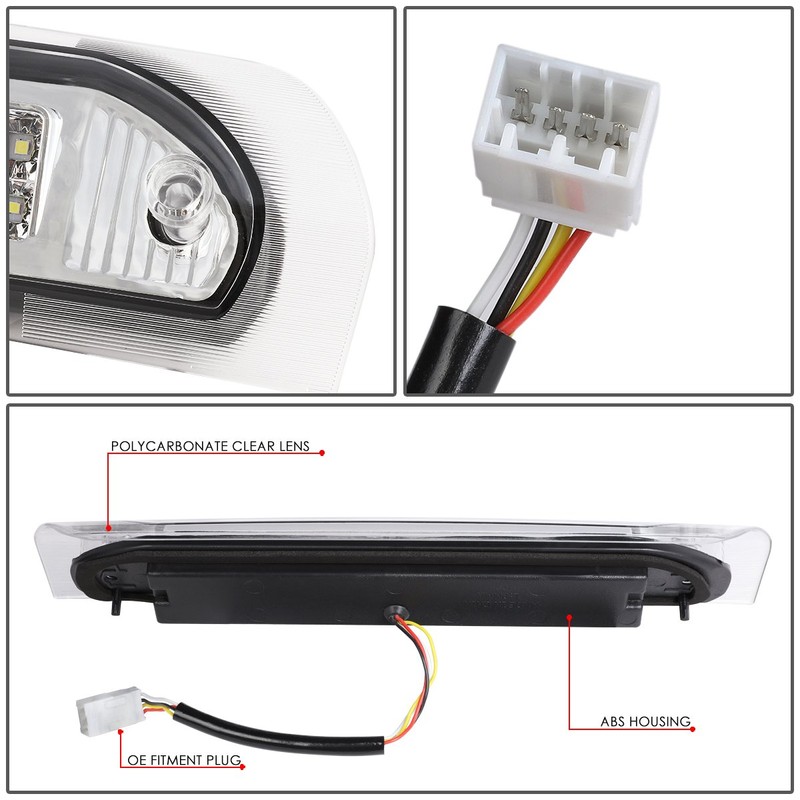 DNA MOTORING 3BL-DRM02-3D-LED-CH Chrome Housing 3D LED High Mount 3rd