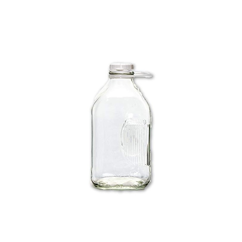 The Dairy Shoppe 2 Qt Heavy Glass Milk Bottle with