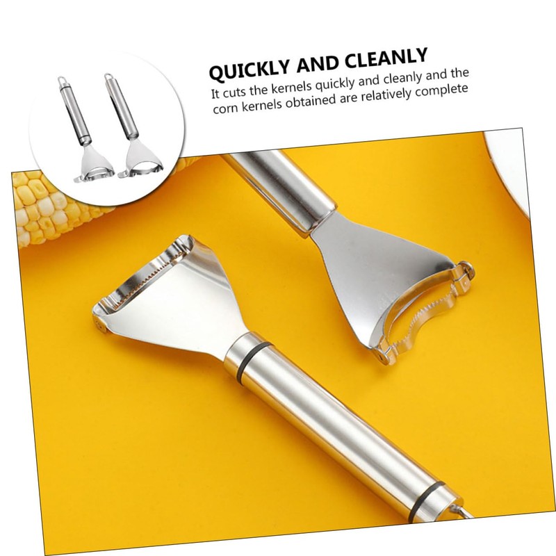 COLLBATH Ergonomic Handle Corn Peeler Steel Stripper for Kitchen Fast