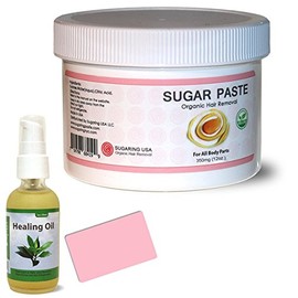 Sugaring Waxing Kit 12oz with After Care Healing Oil and Sugaring Applicator