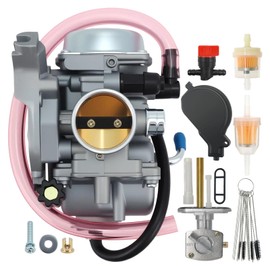 OUAKIKAN 0470-454 Carburetor For Arctic Cat 400 ATV 2x4 4X4 2002 2003 2004 for Cvk 32 CARB with Fuel Petcock Valve