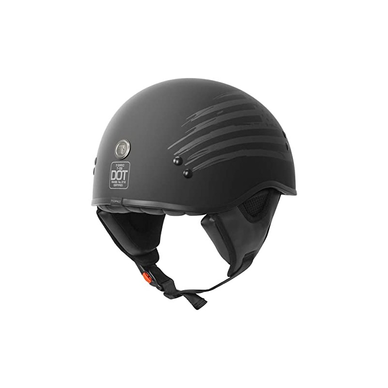 Torc T-59 Half Flag Helmet (Matte Black - XX-Large)