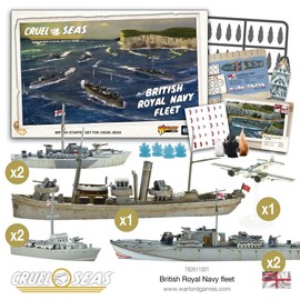 Cruel Seas Warlord British Royal Fleet 1:300 WWII Naval Military Wargaming Plastic Model Kit 782611001