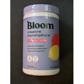 Bloom Nutrition Creatine Monohydrate Powder Raspberry Lemon Flavor 40 Servings