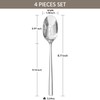 KINGSTONE Dinner Spoon Set, 4-Piece Tablespoons Silverware Spoons, Premium Food