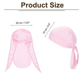 PATIKIL Sweat Wicking Cap, Skull Cap Football for Men Dew Rags Breathable Cooling Helmet Liner Bandana for Cycling Running Sports Hat, Pink